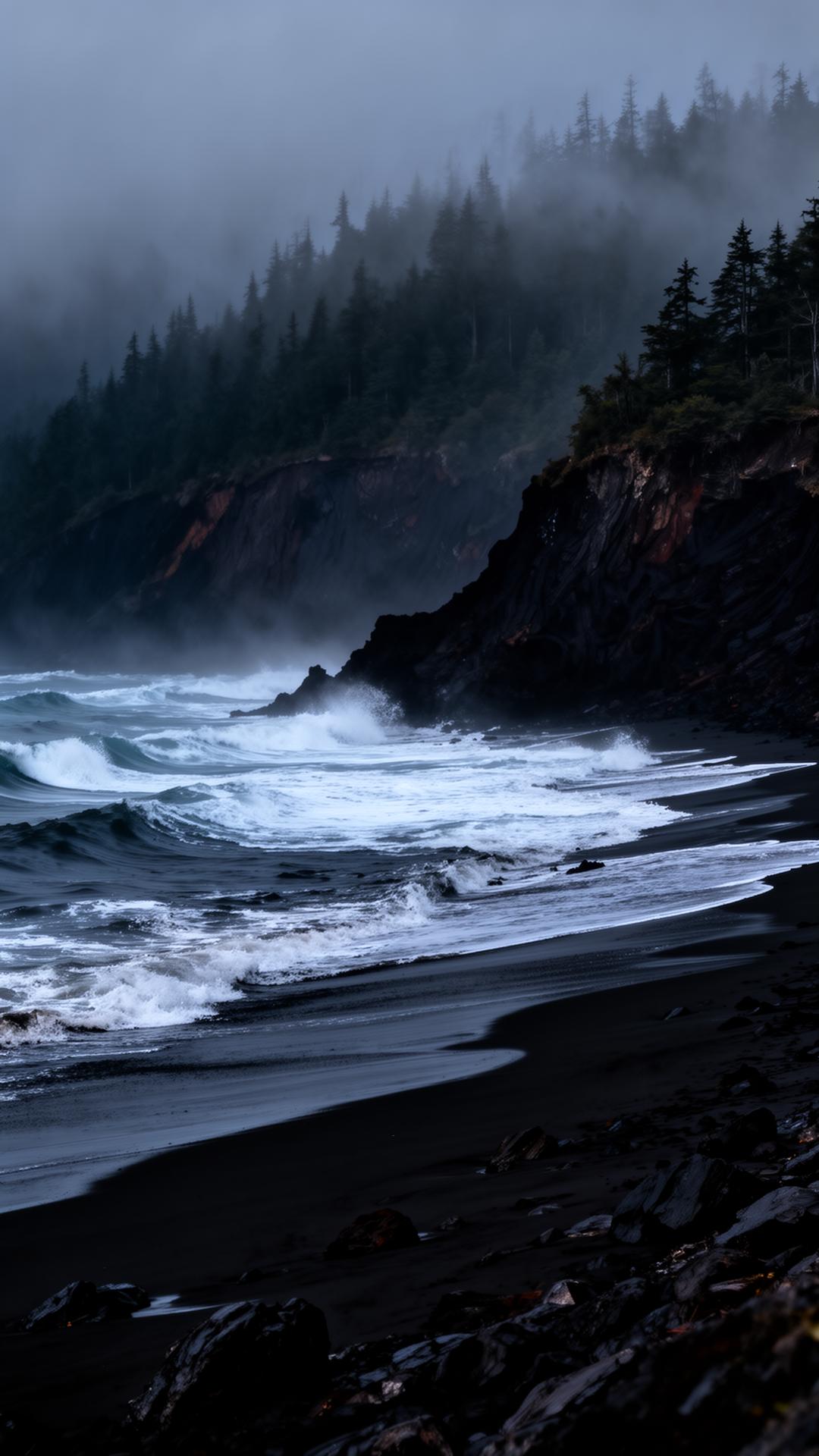Caleta de arena negra
