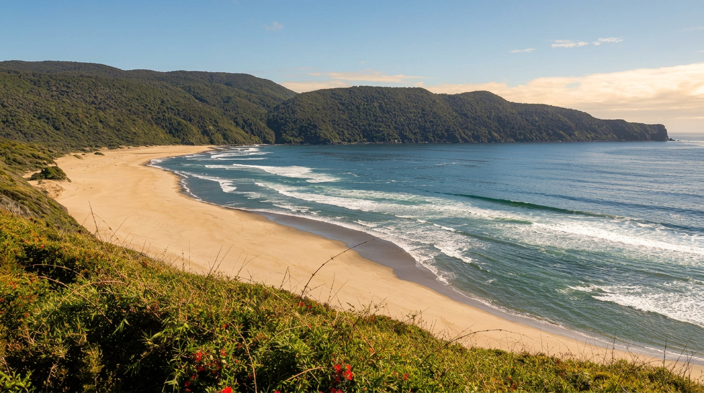 Playa abierta al Pacífico